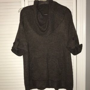 Cato short- sleeve cowl neck sweater with pocket